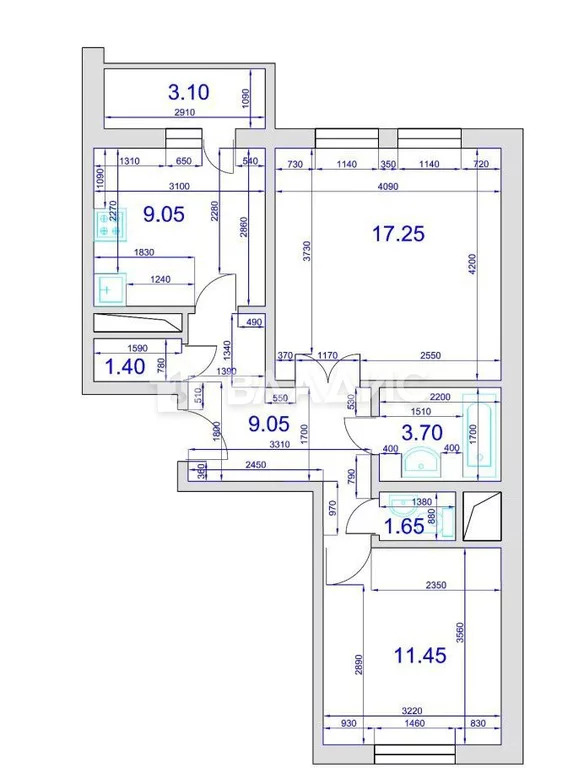 Москва, улица Адмирала Руднева, д.14, 2-комнатная квартира на продажу - Фото 1