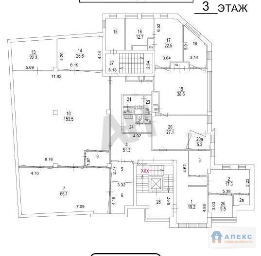 Аренда офиса 602 м2 м. Чкаловская в бизнес-центре класса В в Басманный - Фото 4