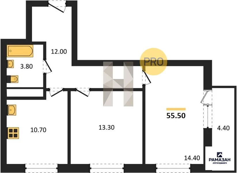 Продажа квартиры в новостройке, Казань, м. Козья слобода, ул. ... - Фото 1