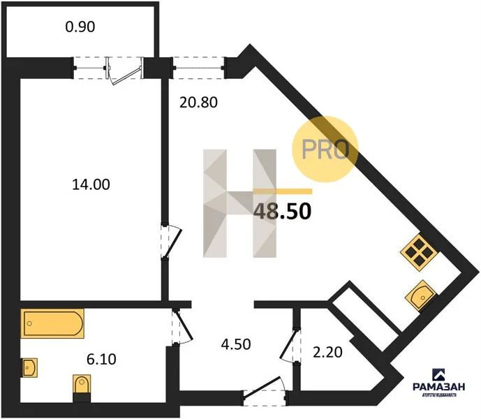 Продажа квартиры в новостройке, Казань, м. Горки, ул. Родины - Фото 1