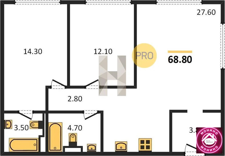 Продажа квартиры в новостройке, м. Борисово, ул. Борисовские Пруды - Фото 0