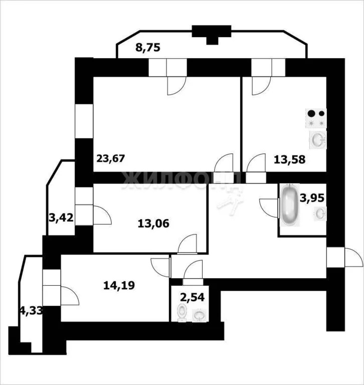 Продажа квартиры, Новосибирск, ул. Фрунзе - Фото 12