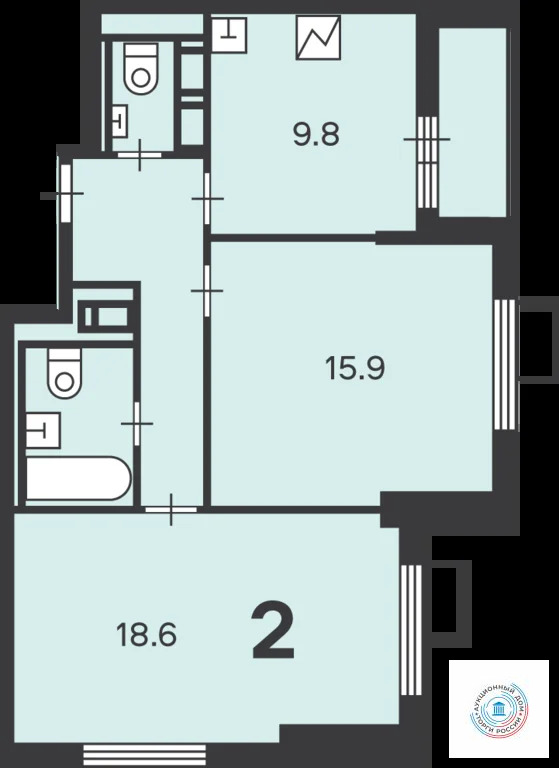 Продается квартира, 56.4 м - Фото 8