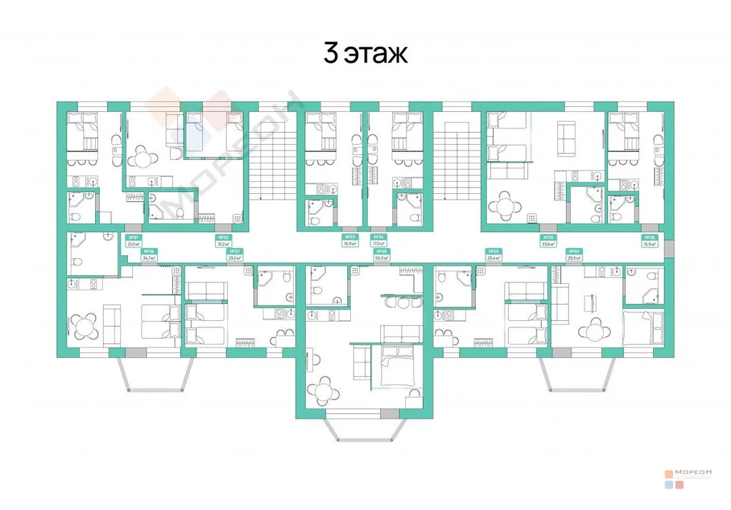 1-я квартира, 15.90 кв.м, 3/3 этаж, , Ленина ул, 3975000. - Фото 28