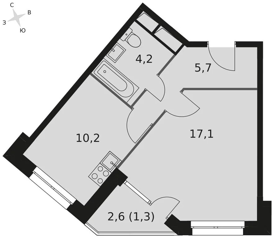 Продам 1-комн. квартиру 38.4 кв.м. - Фото 3