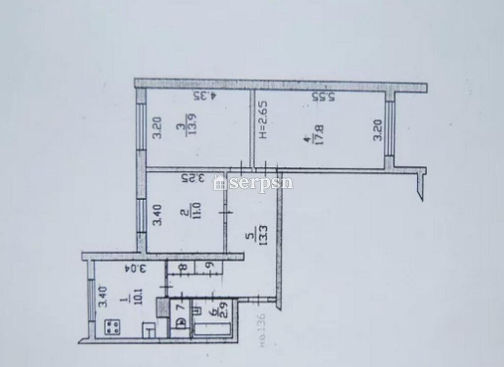 Планировки квартир Серпухов, Весенняя, 102.