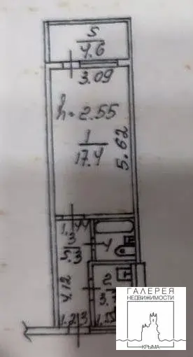 Видовая 1ккв в Ялте на ул.Халтурина - Фото 14