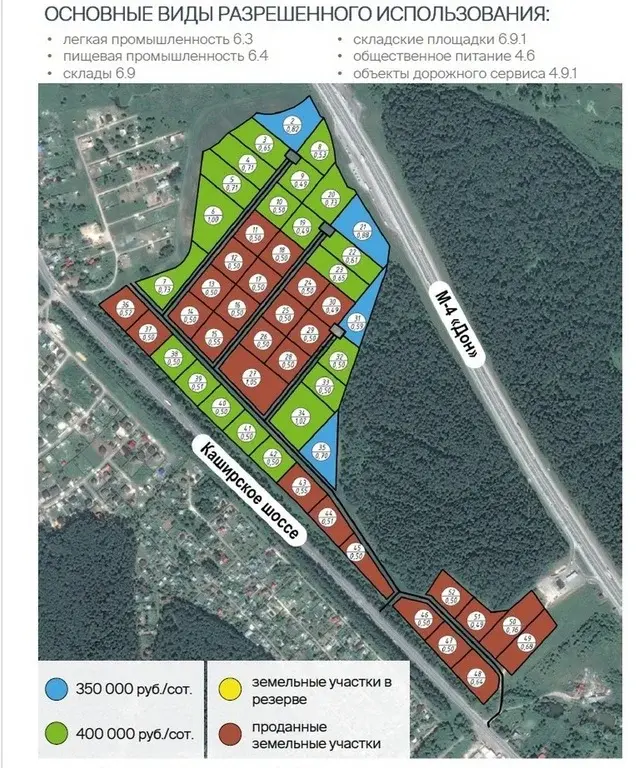 Участок 70 сот для склада, производства в 52 км по Каширскому шоссе - Фото 1