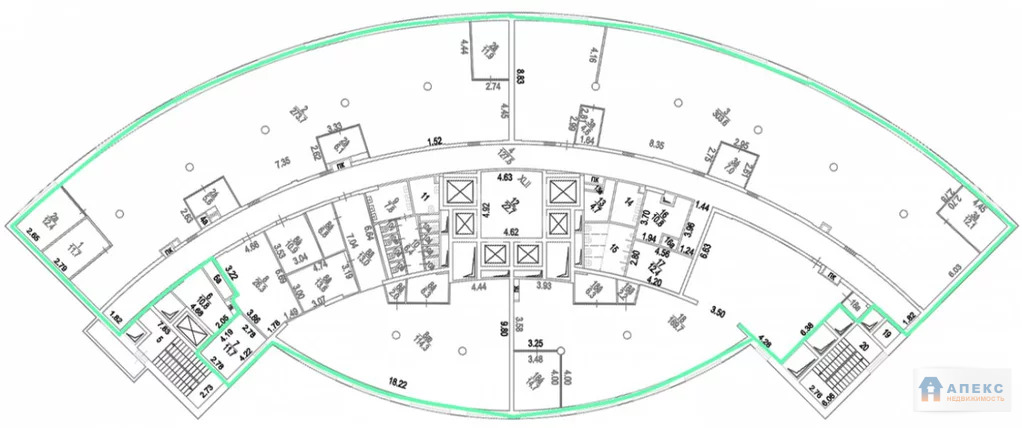 Аренда офиса 1343 м2 м. ВДНХ в бизнес-центре класса В в Алексеевский - Фото 7