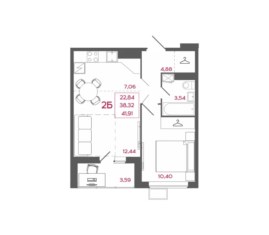 Продается квартира, 41.91 м - Фото 1