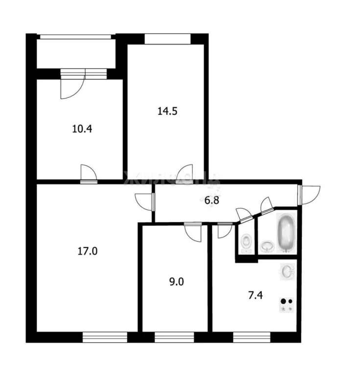 Продажа квартиры, Обь, ЖКО Аэропорта мкр. - Фото 12