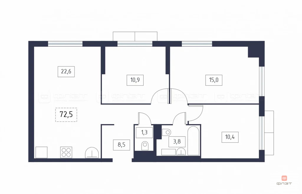 Продажа квартиры, Казань, ул. Анаса Тазетдинова - Фото 14