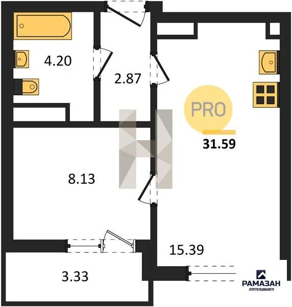 Продажа квартиры в новостройке, Усады, Лаишевский район, Габдуллы ... - Фото 1