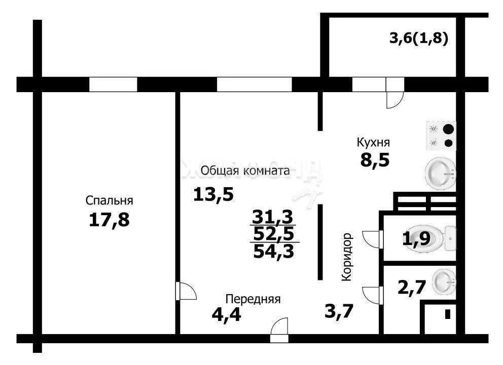 Продажа квартиры, Новосибирск, ул. Колхидская - Фото 16