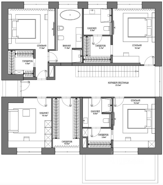 Продается 2-этажный коттедж, 312 м2 в посёлке «Новогорск Клаб» - Фото 4
