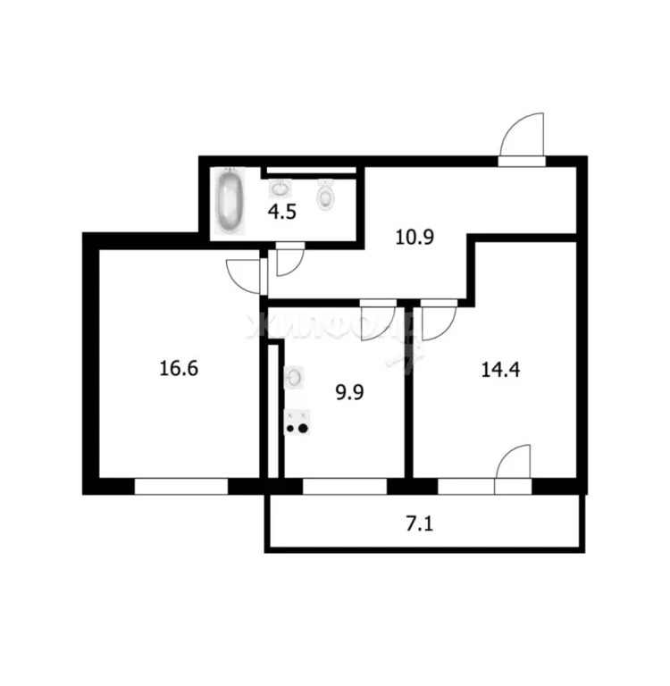 Продажа квартиры, Новосибирск, Сибиряков-Гвардейцев пл. - Фото 23