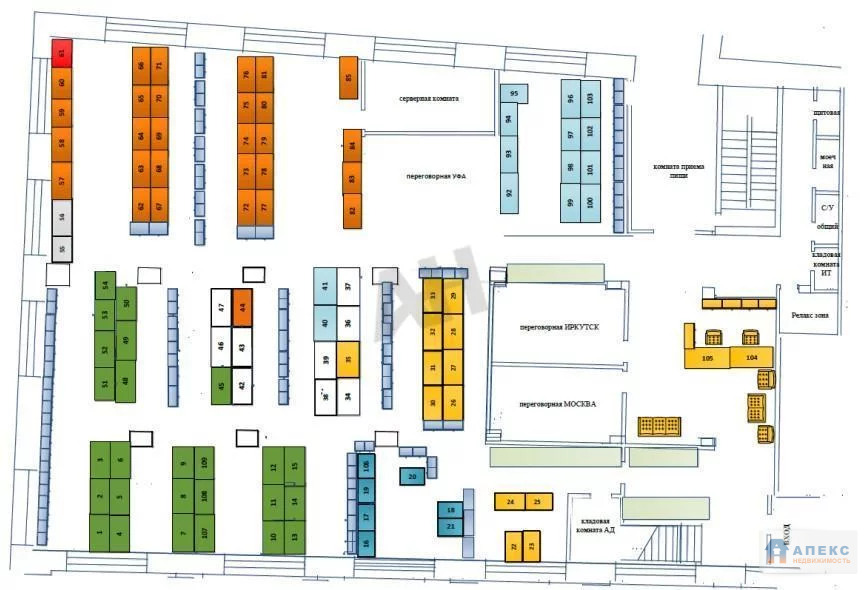 Аренда офиса 1260 м2 м. Марксистская в бизнес-центре класса А в ... - Фото 9