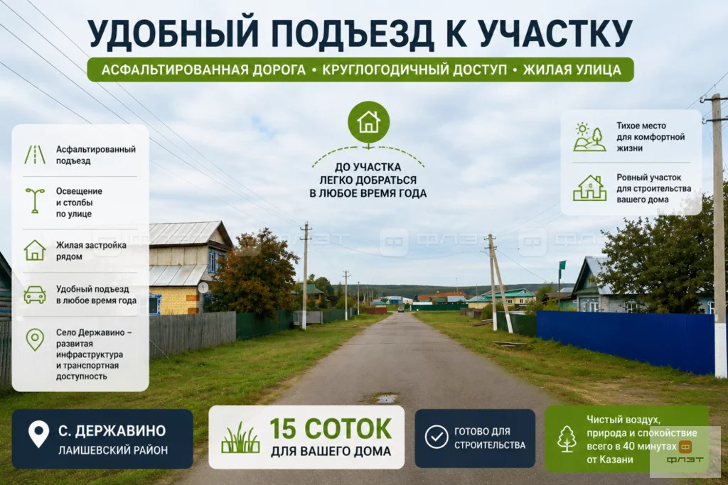 Продажа участка, Державино, Лаишевский район, ул. Агайбашская - Фото 4