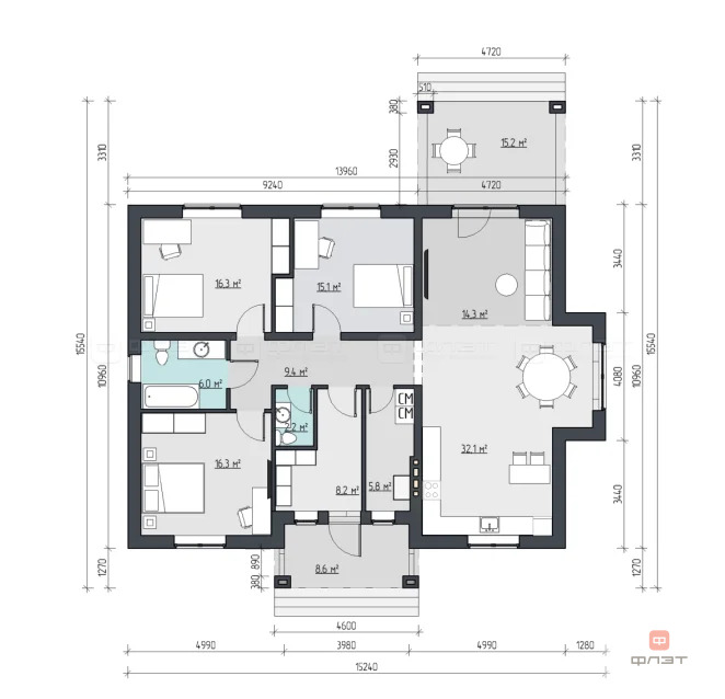 Продажа дома, Альдермыш, Высокогорский район, ул. Зеленая - Фото 17