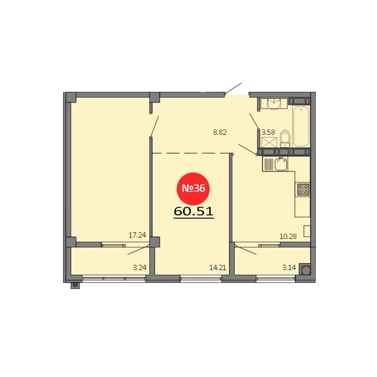 Продажа квартиры в новостройке, Белоглинка, Симферопольский район, ... - Фото 2