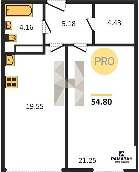 Продажа квартиры в новостройке, Казань, Генерала Ерина ул. - Фото 1
