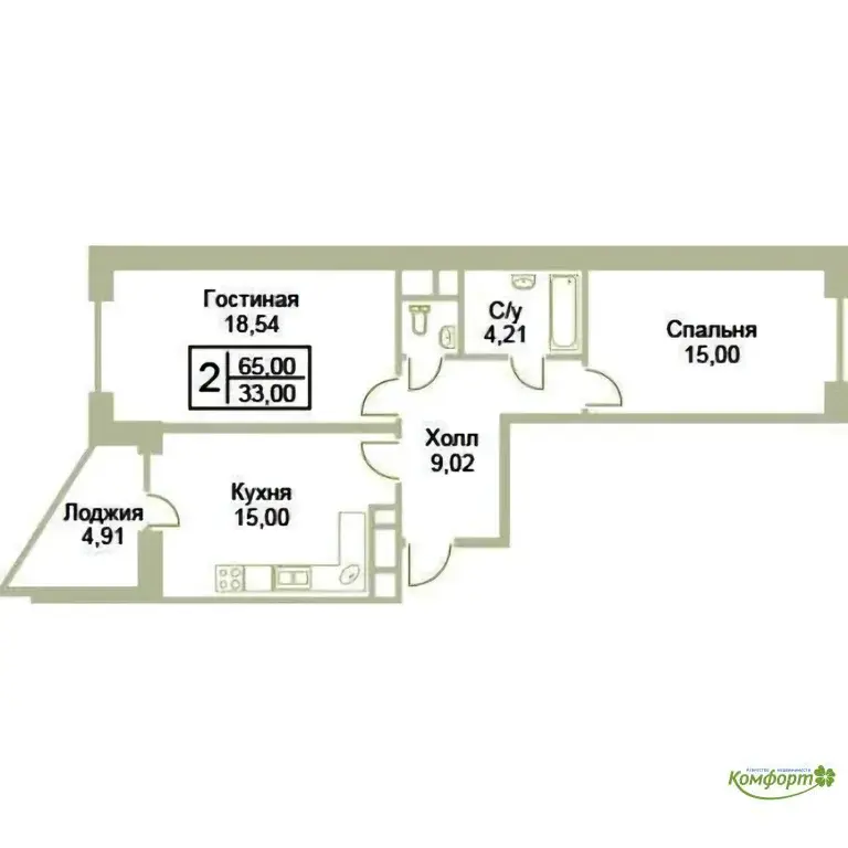 Продается 2 комнатная квартира в г. Раменское, ул. Крымская, д.4 - Фото 14