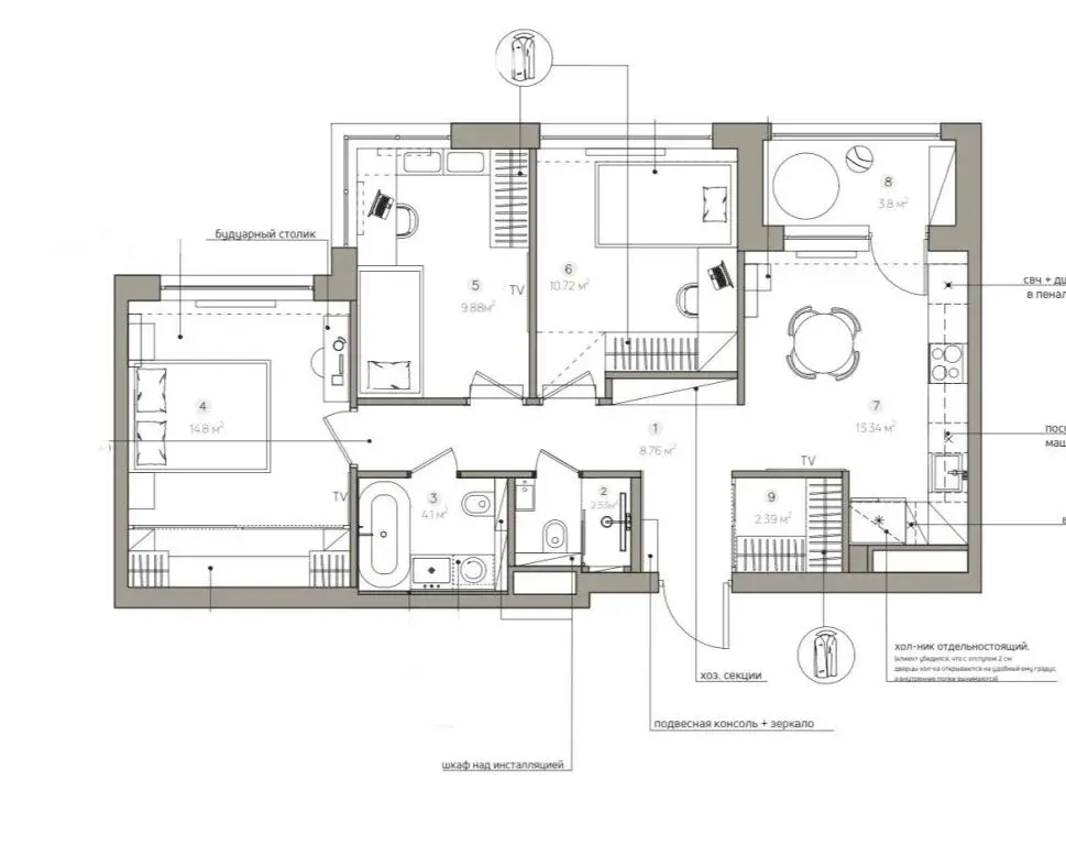 3-к.ул.Виктора Маслова, д.2,подъезд 11 - Фото 9