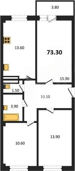 Продажа квартиры в новостройке, Севастополь, ул. Токарева - Фото 1