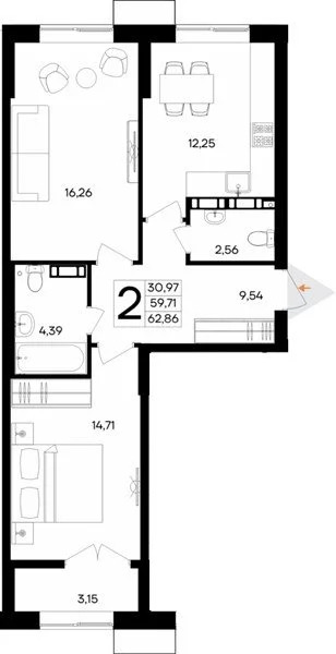 Продажа квартиры в новостройке, Севастополь, ул. Мате Залки - Фото 1