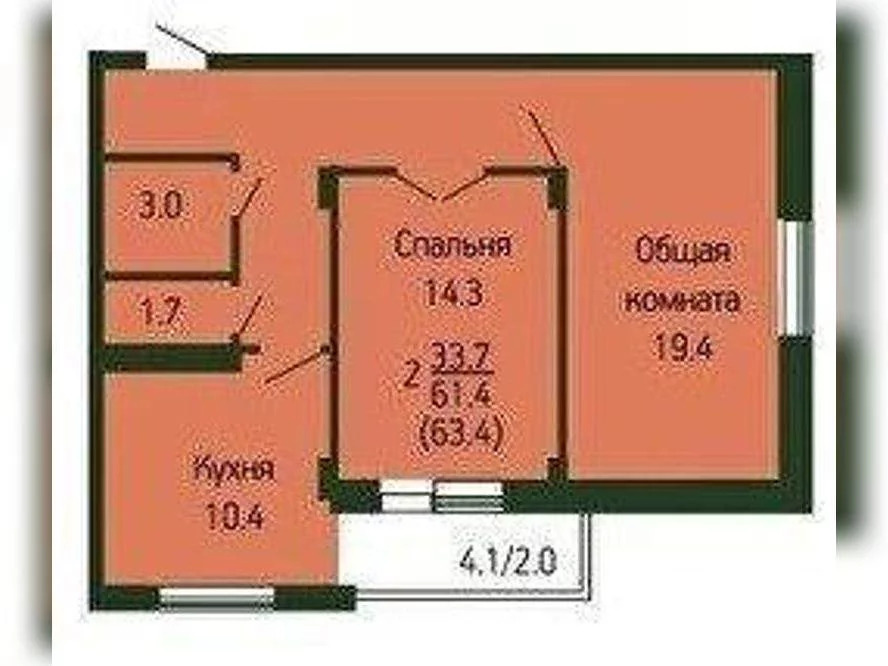 Продается 2-комн. квартира 61 кв.м. - Фото 2