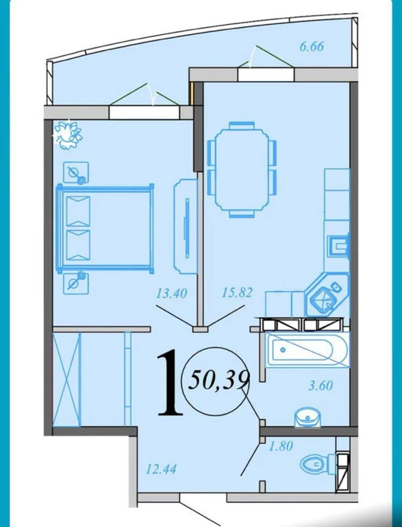 Продается 1-комн. квартира 47.3 кв.м. - Фото 0