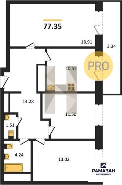 Продажа квартиры в новостройке, Казань, м. Горки, ул. Родины - Фото 1