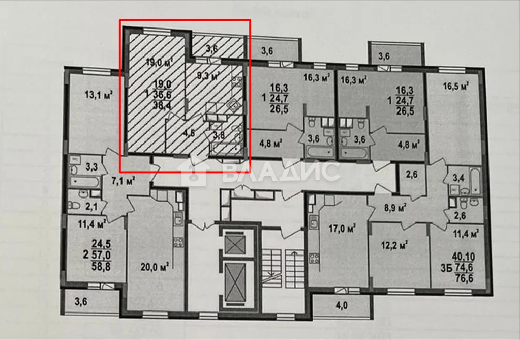 городской округ Владимир, Смоленская улица, д.3, 1-комнатная квартира ... - Фото 7