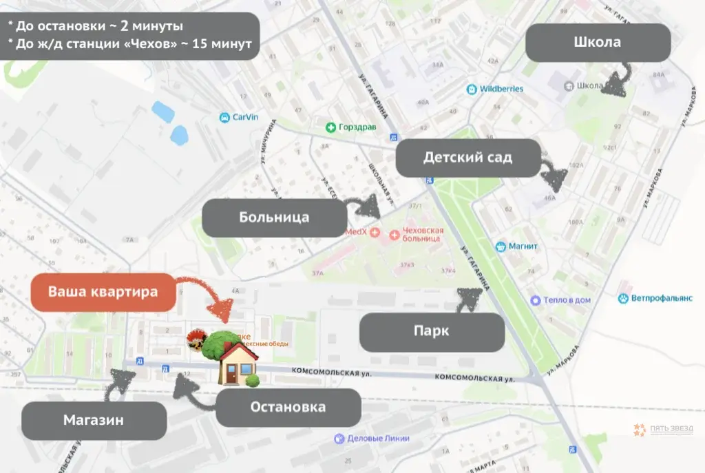 Продается 1-комнатная квартира Чехов, ул. Комсомольская, 17 - Фото 26
