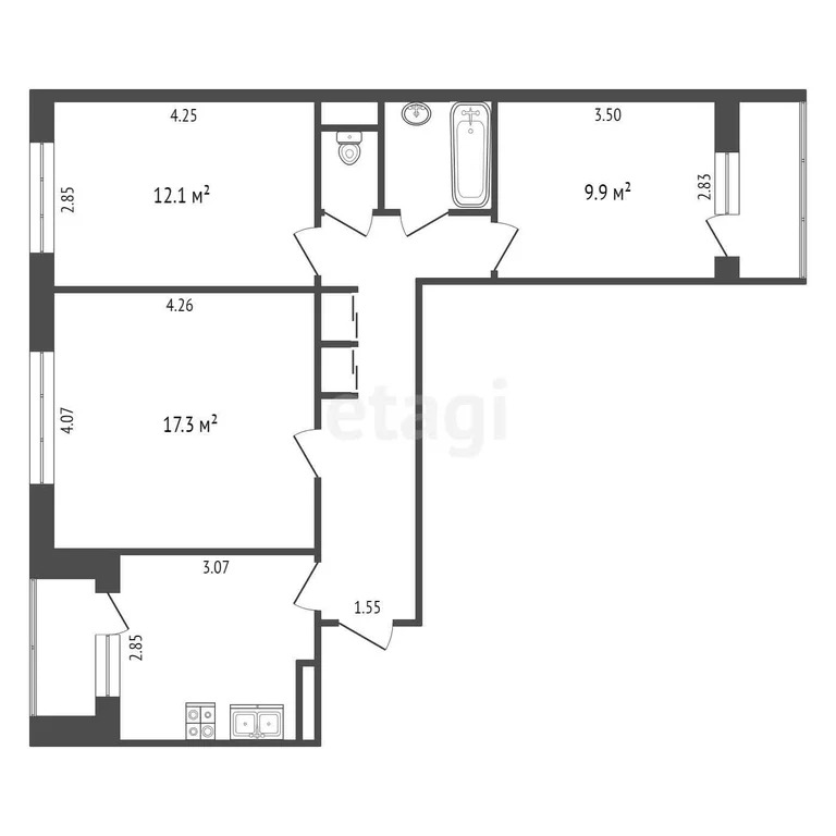 Продажа квартиры, м. Фили, Кастанаевская, 56 - Фото 17