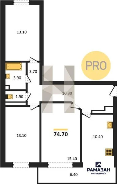 Продажа квартиры в новостройке, Набережные Челны, Авангардная ул. - Фото 1