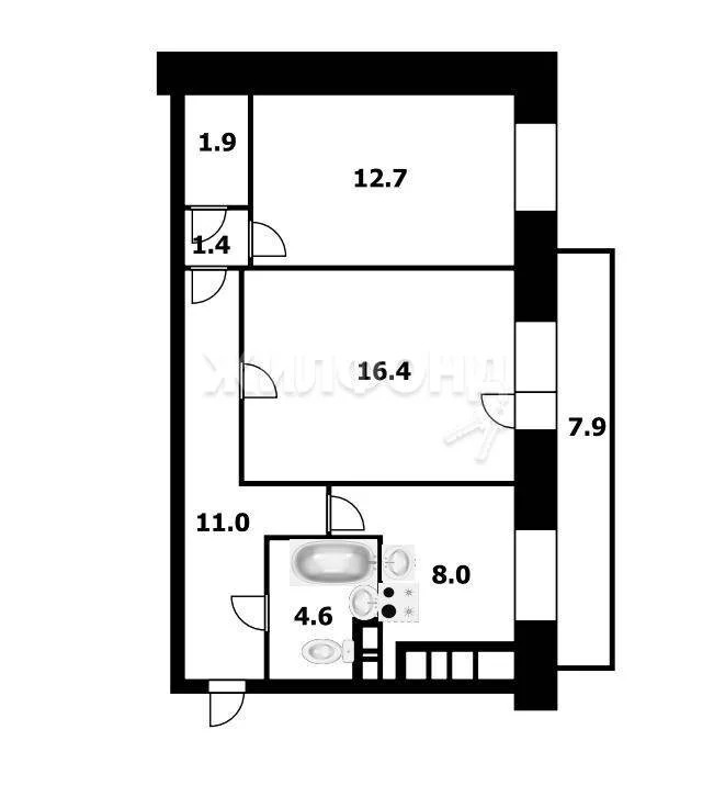 Продажа квартиры, Новосибирск, микрорайон Горский - Фото 19