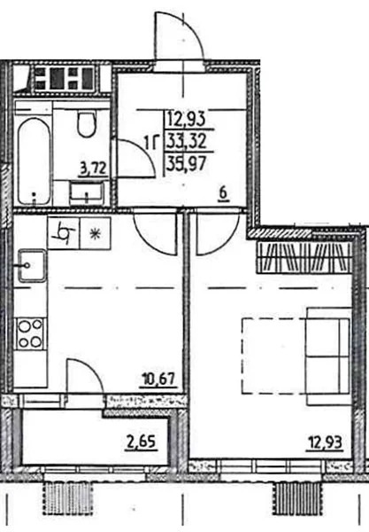 Продается квартира, 35.97 м - Фото 2