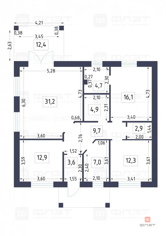 Продажа дома, Травкино, Лаишевский район, ул. Парковая - Фото 17