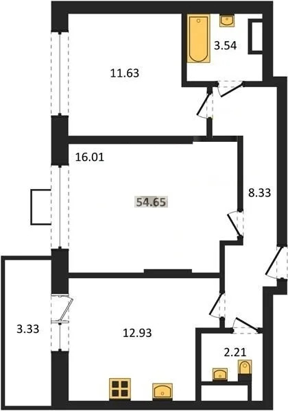 Продается квартира, 56.32 м - Фото 2