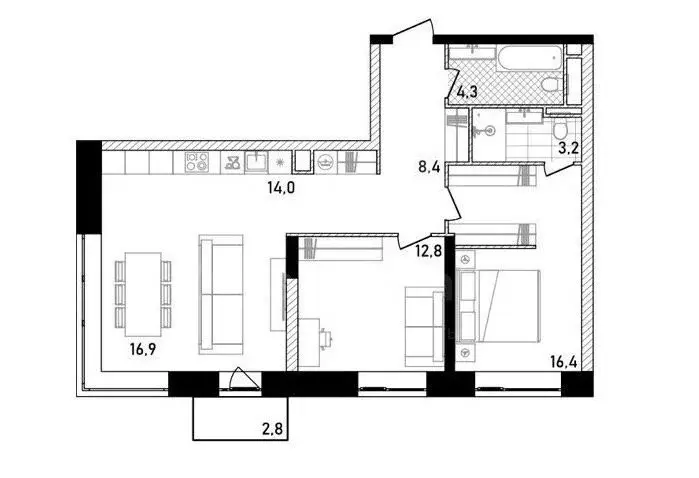 Продажа 2-комн. кв-ры, ул. Пресненский вал, д. 27, корп. 2.2 - Фото 0