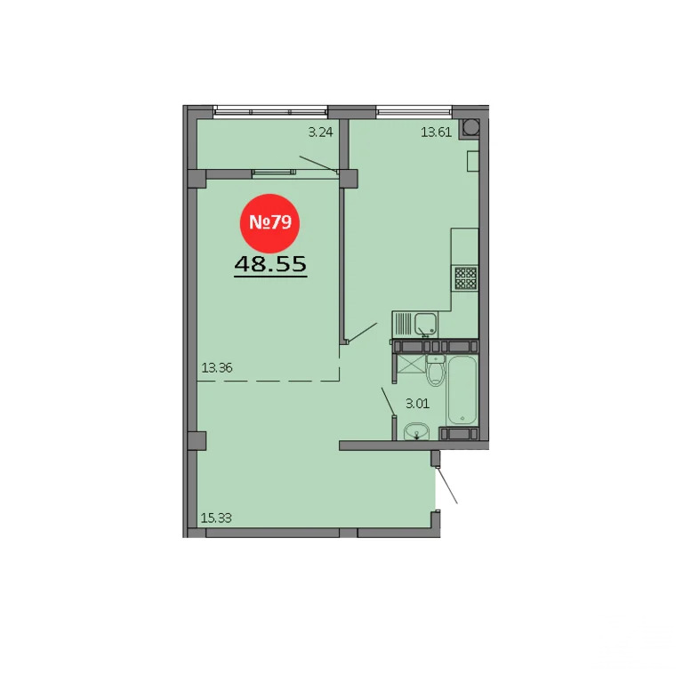 Продажа квартиры в новостройке, Белоглинка, Симферопольский район, ... - Фото 2