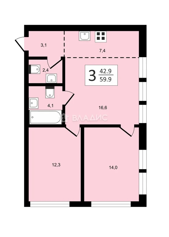 Москва, жилой комплекс Хайвэй, 3-комнатная квартира на продажу - Фото 3