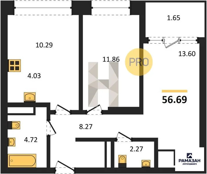 Продажа квартиры в новостройке, Усады, Лаишевский район, Теплых Встреч ... - Фото 1