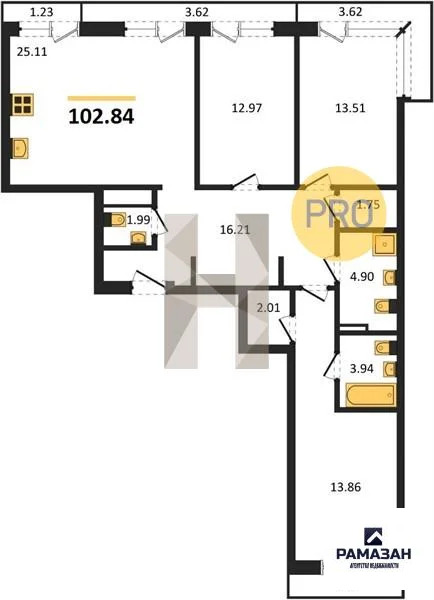 Продажа квартиры в новостройке, Казань, м. Горки, ул. Патриса Лумумбы - Фото 1