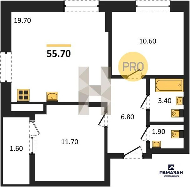 Продажа квартиры в новостройке, Казань, м. Горки, ул. Родины - Фото 1