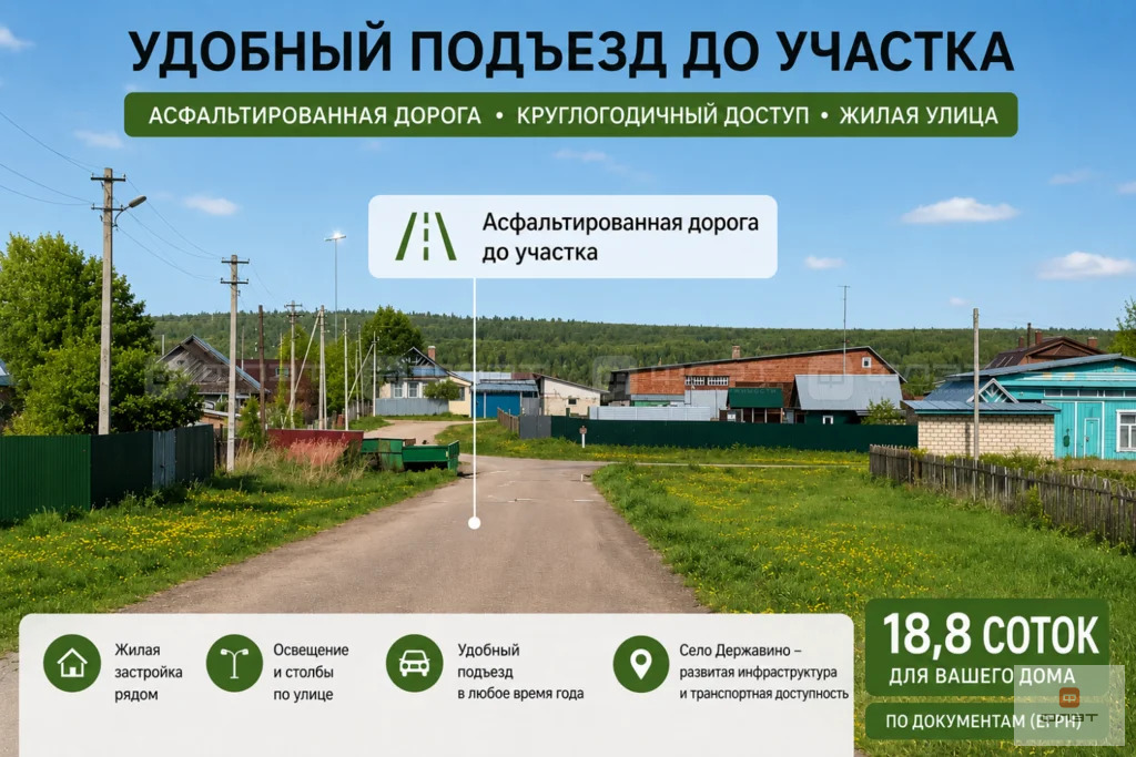 Продажа участка, Державино, Лаишевский район, ул. Агайбашская - Фото 2