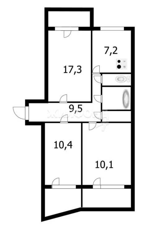 Продажа квартиры, Новосибирск, ул. Жуковского - Фото 12