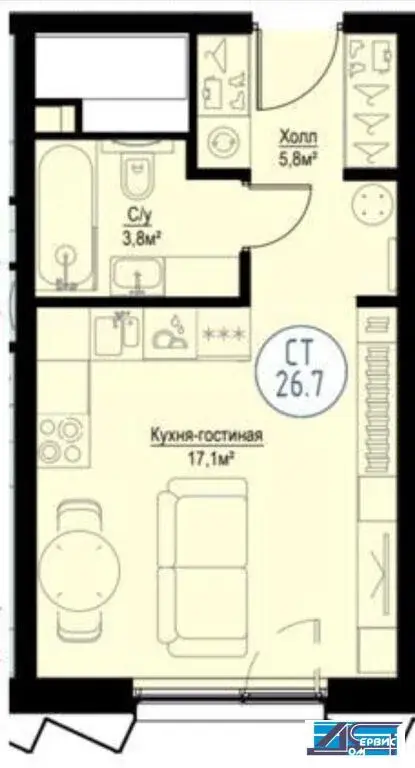 продается квартира-студия - Фото 15