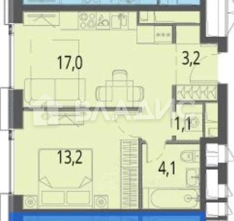 Москва, квартал Индиан, д.95/2к5, 1-комнатная квартира на продажу - Фото 0